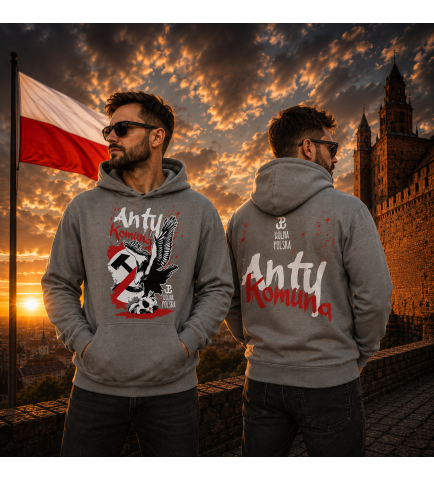 BLUZA Z KAPTUREM ANTY KOMUNA